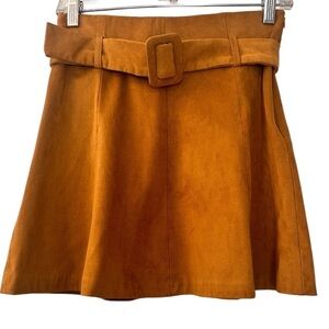 Zara Women’s Belted A-Line Skirt in Burnt Orange, Size Small